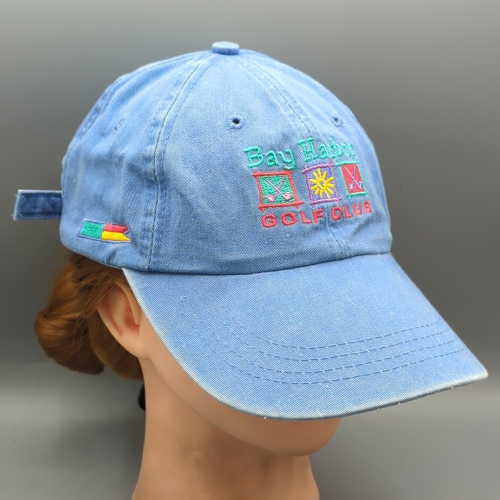 Bay Harbor Golf Club Hat Cap Blue Strapback Ahead One Size Adjustable